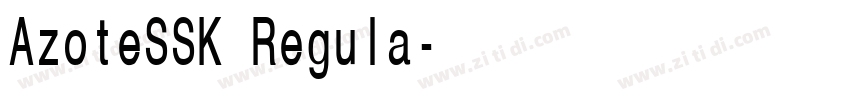 AzoteSSK Regula字体转换